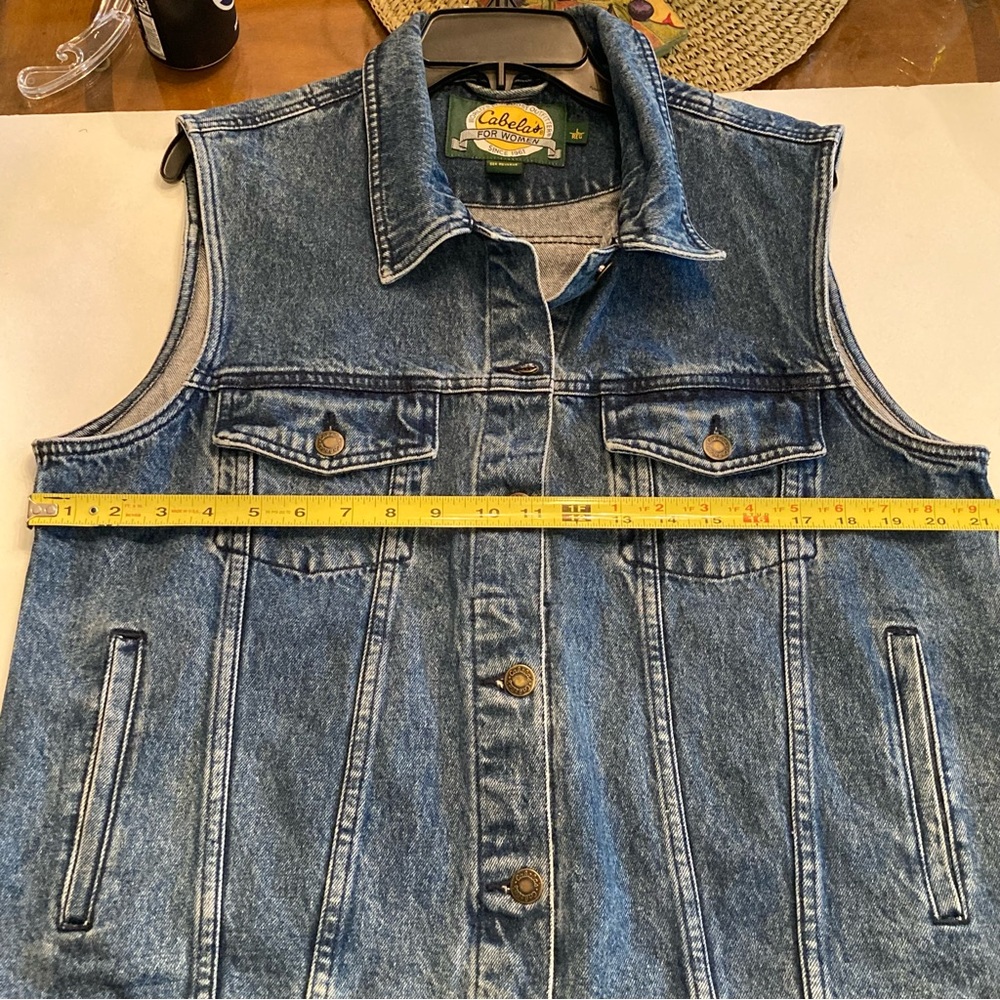 Cabela's  Blue Jean Denim Vest Women’s Size Large - Picture 11 of 15